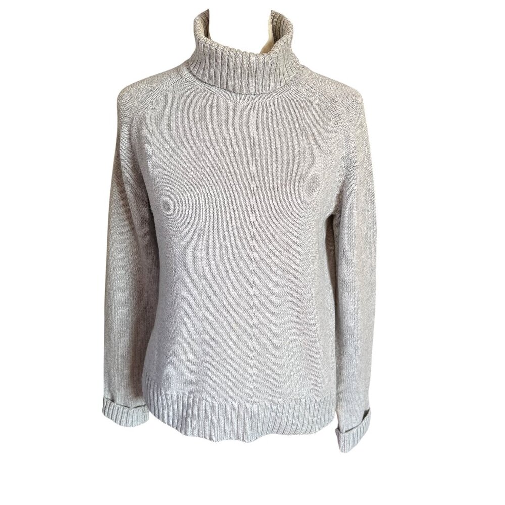 Jeanne Pierre light gray long sleeve turtleneck sweater women's size small